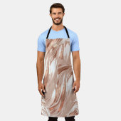 Gouden zijden doek: 3D metallic textuur. Schort (Gedragen)
