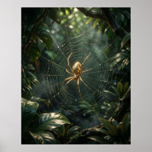 Gouden Zijdespinnenweb Poster