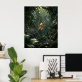 Gouden Zijdespinnenweb Poster (Thuiskantoor)