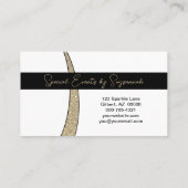 Gouden zilver van Faux Glitter Professionele foto Visitekaartje (Achterkant)