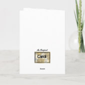 Gouden Zilverachtige (kaart) Feestdagen Kaart (Achterkant)