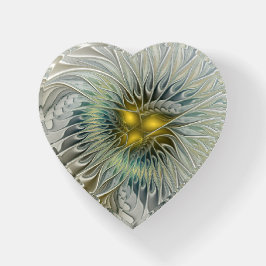 Gouden Zilveren Bloem Abstracte Fractale Kunst Har