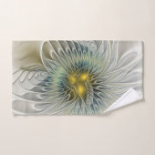 Gouden Zilveren Bloem Fantasy abstracte Fractale K Bad Handdoek (Handdoek)