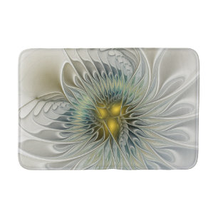 Gouden Zilveren Bloem Fantasy abstracte Fractale K Badmat