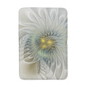 Gouden Zilveren Bloem Fantasy abstracte Fractale K Badmat (Voorkant Verticaal)