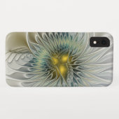 Gouden Zilveren Bloem Fantasy abstracte Fractale K Case-Mate iPhone Case (Achterkant (horizontaal))
