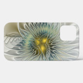 Gouden Zilveren Bloem Fantasy Abstracte Fractale K Case-Mate iPhone Case (Achterkant (horizontaal))