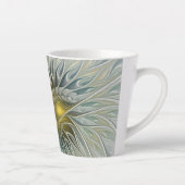 Gouden Zilveren Bloem Fantasy Abstracte Fractale K Latte Mok (Rechts)
