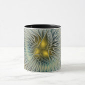 Gouden Zilveren Bloem Fantasy Abstracte Fractale K Mok (Midden)