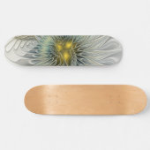 Gouden Zilveren Bloem Fantasy abstracte Fractale K Skateboard (Horizontaal)