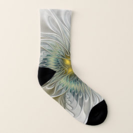 Gouden Zilveren Bloem Fantasy Abstracte Fractale K Sokken