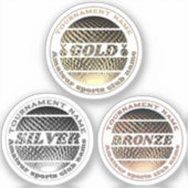 Gouden zilveren bronzen stickers voor de winnaars (Voorkant)