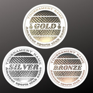 Gouden zilveren bronzen stickers voor de winnaars