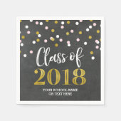 Gouden Zilveren Confetti Klasse van 2018 Afstudere Servetten (Voorkant)