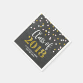 Gouden Zilveren Confetti Klasse van 2018 Afstudere Servetten (Hoek)