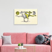 Gouden & Zilveren Draken Canvas Afdruk (Insitu (Woonkamer))