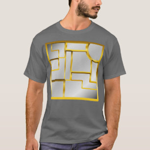 Gouden Zilveren Geometrische Mozaïek Luxe Moderne T-shirt