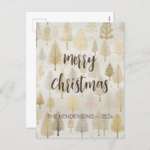 Gouden zilveren kerstbomen