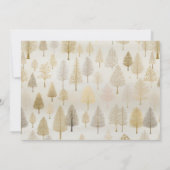 Gouden Zilveren Kerstbomen Seizoen Groeten Kaart (Achterkant)