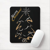 Gouden & Zilveren Kerstboom Muismat (Met muis)