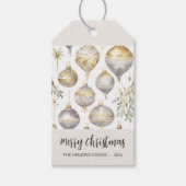 Gouden Zilveren Kerstversieringen Cadeaulabel (Voorkant)