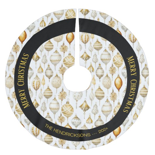 Gouden Zilveren Kerstversieringen Kerstboom Rok (Voorkant)