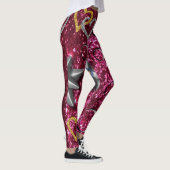 gouden zilveren leggings lang roze (Rechts)