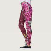 gouden zilveren leggings lang roze (Links)