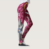 gouden zilveren leggings lang roze (Rechts)