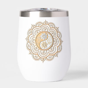 Gouden & Zilveren Mandala waterfles