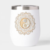 Gouden & Zilveren Mandala waterfles (Achterkant)