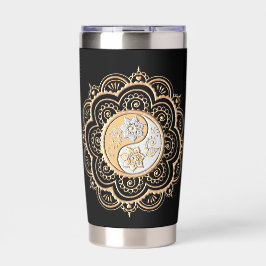 Gouden & Zilveren Mandala waterfles Geïsoleerde Drinkbeker