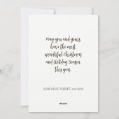 Gouden Zilveren Pijnbomen Foto Kerst Kaart (Achterkant)