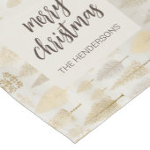 Gouden Zilveren Pijnbomen Kersttafel Runner Korte Tafelloper (Hoek)