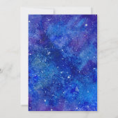 Gouden Zilveren Raket Ruimteschip Melkweg Dank Je Bedankkaart (Achterkant)