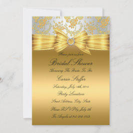 Gouden Zilveren Roze Bruidsdouche Uitnodiging