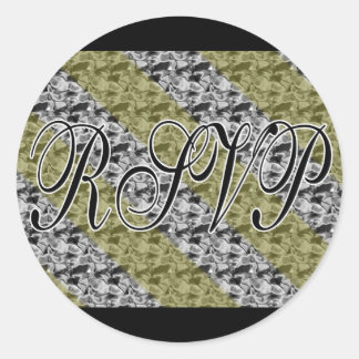 Gouden & Zilveren RSVP-Stickers/Envelopverbindinge Ronde Sticker