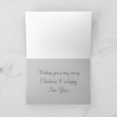 Gouden & Zilveren Shimmer Kerstversieringen Feestdagen Kaart (Binnen)