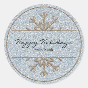 Gouden & Zilveren Sneeuwvlok Kerst Winter Sticker