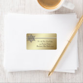 Gouden zilveren ster van David Adresetiketten Etiket (Insitu)
