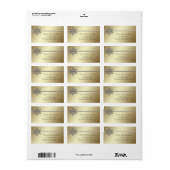 Gouden zilveren ster van David Adresetiketten Etiket (Full Sheet)