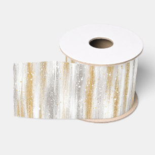 Gouden Zilveren Strepen Kerst Viering Verjaardag Grosgrain Lint
