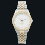Gouden zilveren tweekleurige monogram armband horl horloge<br><div class="desc">Aangepaste, gepersonaliseerde, unisex elegante gouden en zilveren toonmetalen armbandhorloge. Typ gewoon in de initialen. Ga je gang door creëer een prachtig, aangepast horloge voor de speciale mannen en vrouwen in je leven - mama, vader, bruid, bruid, bruid, vrouw, echtgenoot, zus, broer, grootmoeder, grootvader, vriendin, vriend. Maakt een groot aangepast cadeau...</div>