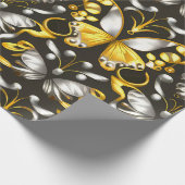 Gouden & Zilveren Vlinders Cadeaupapier (Hoek)