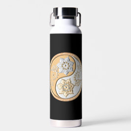 Gouden & Zilveren Yin Yang waterfles