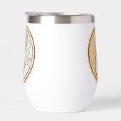 Gouden & Zilveren Yin Yang waterfles (Rechts)