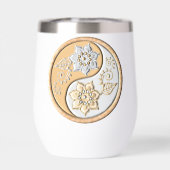 Gouden & Zilveren Yin Yang waterfles (Achterkant)