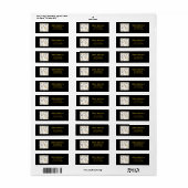 Gouden Zilveren Zwarte Kerstversieringen  Etiket (Full Sheet)