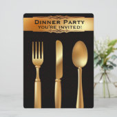 Gouden zilverwerk - formele uitnodiging voor het d (Staand voorkant)