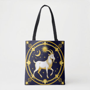 Gouden Zodiac Steenbok Design Tote Bag
